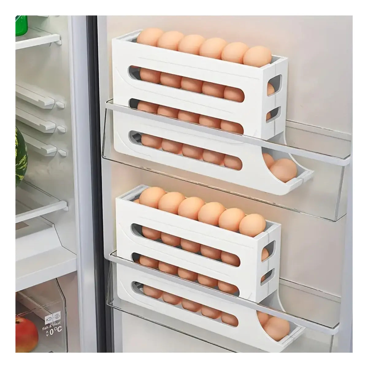 Organizador Vertical de Huevos – 2 Niveles (Capacidad 30 aprox.)