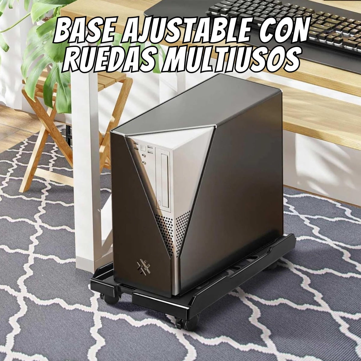 Base ajustable con ruedas multiusos