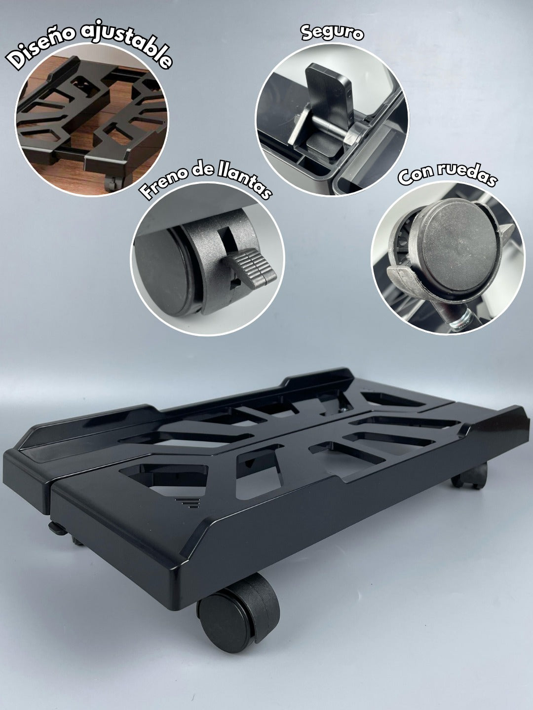 Base ajustable con ruedas multiusos