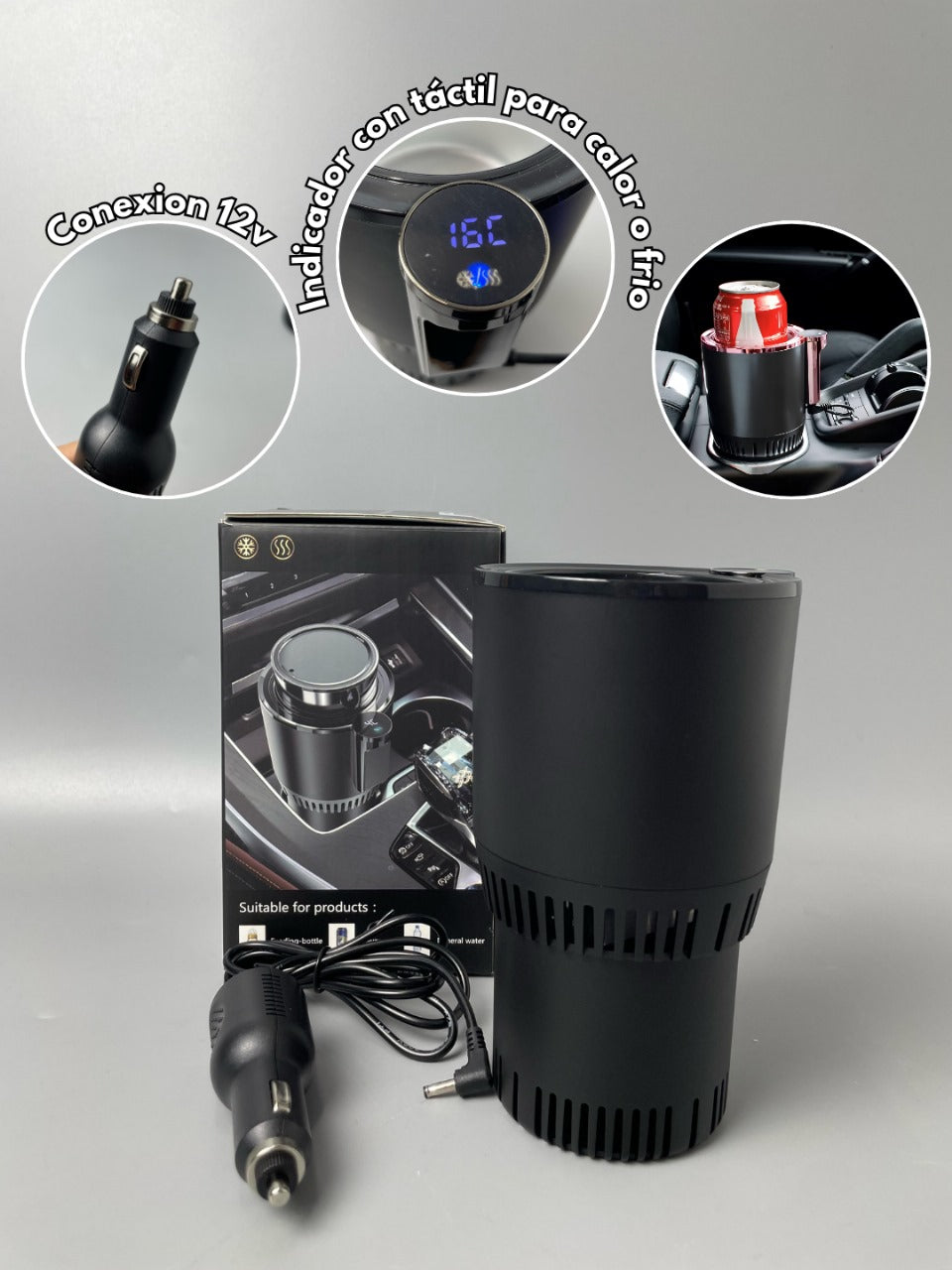 Porta vaso frio caliente para autos