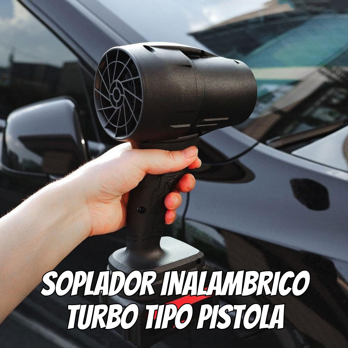 Abanico soplador inalambrico turbo tipo pistola