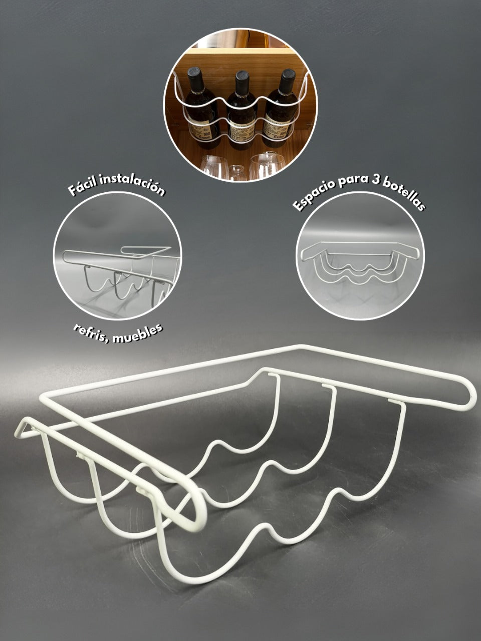 Organizador de vinos para refrigerador