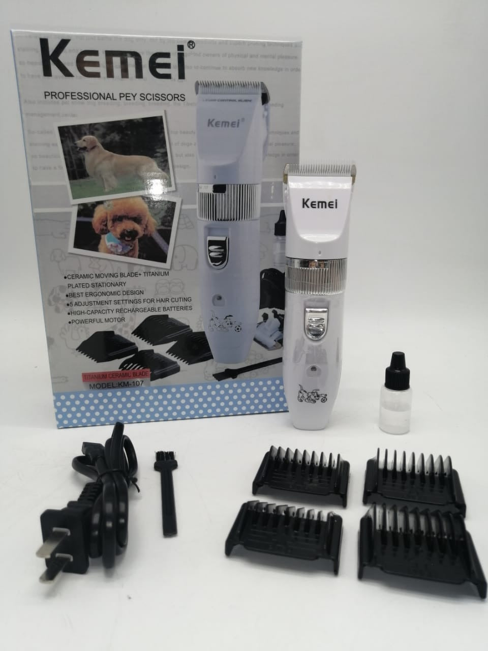 Rasuradora de perro recargable kemei